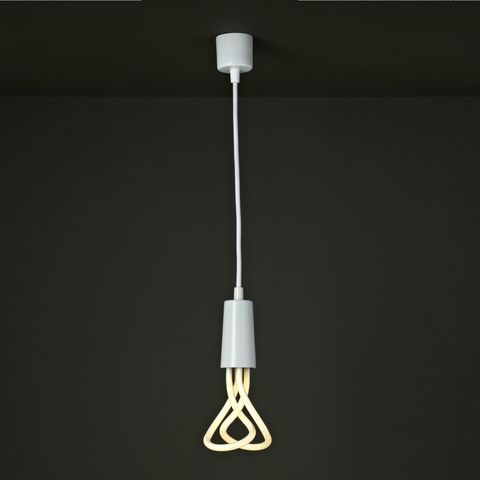 PLUMEN - Lámpara colgante-PLUMEN-PLUMEN - Suspension Blanc et Ampoule Baby 001 | Su